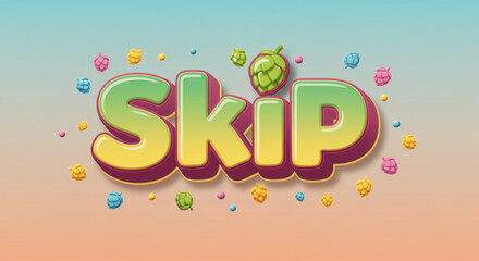 Poster - Skip A Playful and Colorful Typography Design