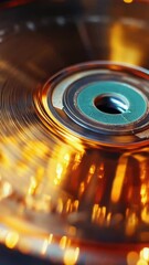 Poster - Close-up shot of a record placed on a table with minimal background noise