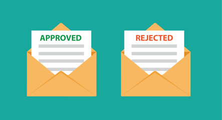 Poster - Approved and rejected documents representing decision outcomes