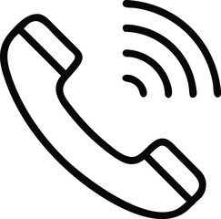 Poster - Modern communication symbol for phone calls and contact isolated on transparent background