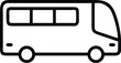 © MstAfia - Minimal line art city bus side view icon isolated on transparent background