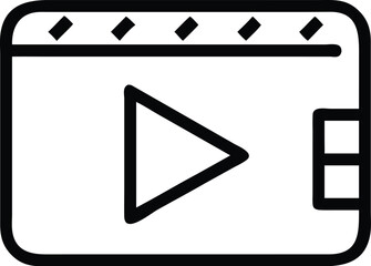 Poster - Simple play button video icon isolated on transparent background