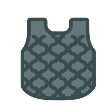 Cartoon chainmail icon on white background
Vector image weapon