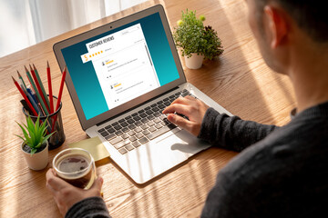 Poster - Customer experience and review analysis by modish computer software for corporate business