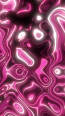 Poster - Abstract pink glowing fluid pattern with soft light reflections, creating a vibrant, dynamic surface
