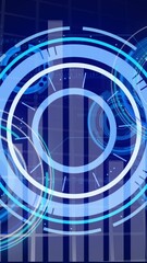 Poster - Animation of processing circles and graph on navy background
