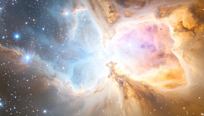Wall Mural - vibrant colorful nebula with sparkling stars in deep space