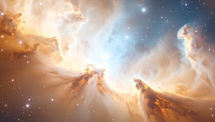 Wall Mural - vibrant colorful nebula with sparkling stars in deep space