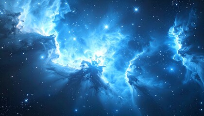 Wall Mural - vibrant colorful nebula with sparkling stars in deep space