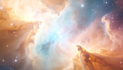 Wall Mural - vibrant colorful nebula with sparkling stars in deep space