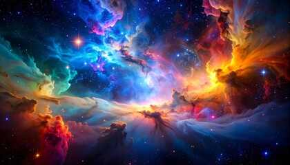 Wall Mural - creation of our universe concept after the big bang