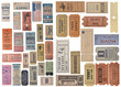 © Roberto Sorin - a collection of old vintage ticket isolated on white background