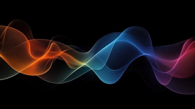 Abstract colorful wavy lines