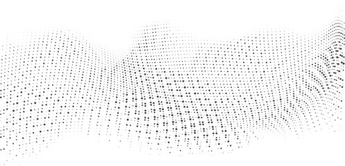 Wall Mural - abstract 3d mesh wave background for modern website banner or landing page design