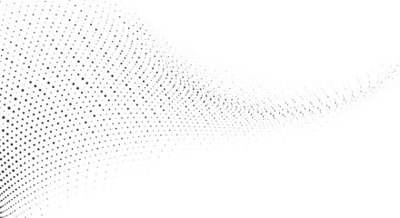 Wall Mural - smooth mesh wave dot pattern for modern website hero banner background