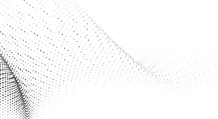 Wall Mural - smooth mesh wave dot pattern for modern website hero banner background