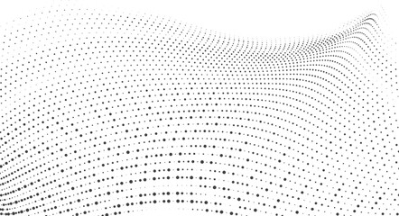 Wall Mural - dynamic mesh dot wave flow background for website banner or landing page design