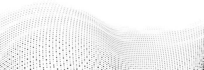 Wall Mural - smooth dot mesh wave grid for modern website hero section or banner background