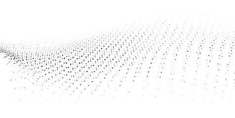 Wall Mural - flowing mesh dot wave line background for website hero banner or landing page