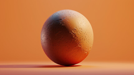 Poster - Clean pastel sphere gently resting in soft corner, showcasing smooth texture and subtle imperfections, creating calming atmosphere