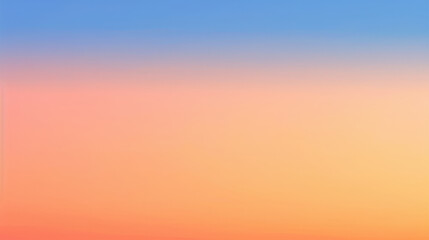 Poster - Beautiful horizontal gradient transitions from sky blue to soft peach, creating serene and calming atmosphere