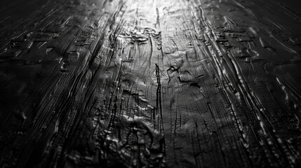 Poster - Textured dark surface with intricate patterns and grooves, creating dramatic and moody atmosphere. light enhances depth and detail