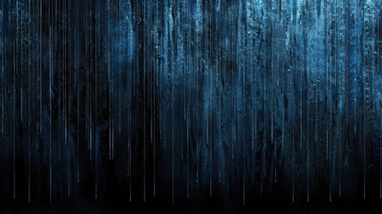 Fototapete - Dark gradient background with vertical lines resembling rain or code, creating mysterious and digital atmosphere