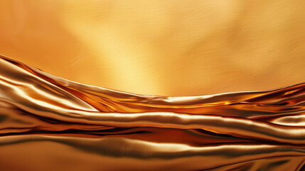 Poster - Smooth arc of golden light rising from bottom frame, creating serene and luxurious atmosphere