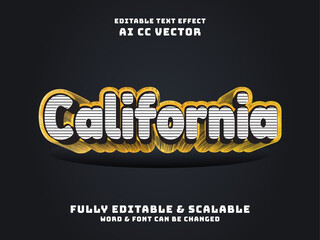 Poster - California editable Text Effect Vintage Style