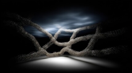 Poster - Abstract NightScape: Intertwined Structures Under a Dark Sky