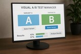 A/B Testing and its Results on Display. Witness the visual interface that showcases A/B testing data and its analysis.