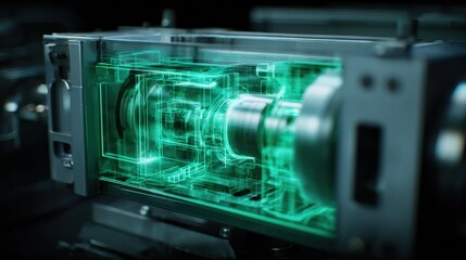 Poster - Advanced High-Tech Scientific Laboratory Equipment with Digital Display and Cutting-Edge Glass and Metal Components for Precision Experiments