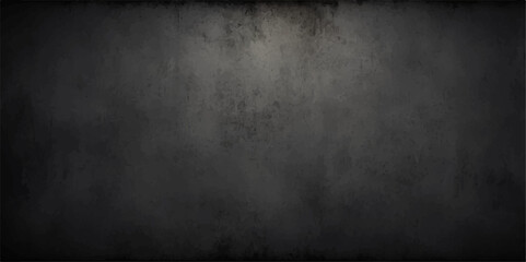 Poster - Dark, old, and rough, this concrete grunge wall provides a textured black and grey backdrop with ample copy space