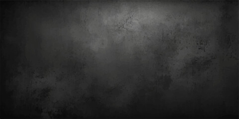 Poster - Dark, old, and rough, this black grunge metal texture forms a vintage concrete wall pattern