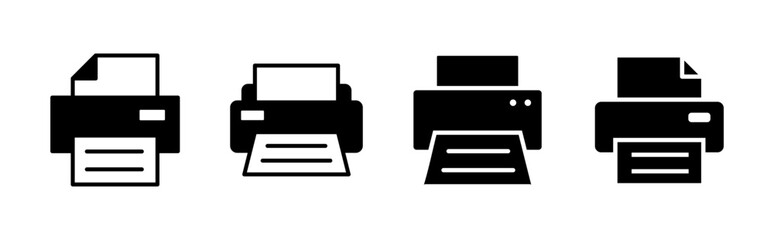 Aufkleber - Print icon set. printer icon vector.