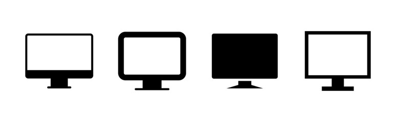 Aufkleber - Computer icon set. computer monitor icon vector.