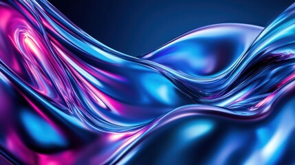 Poster - Abstract liquid form, vibrant colors, dynamic textures, futuristic design, background image