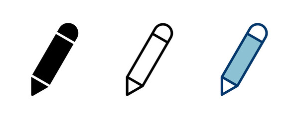 Poster - Pencil icon vector isolated on white background. Pencil vector icon