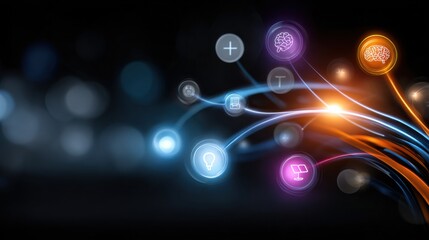 Poster - A colorful image of a bunch of different icons and symbols