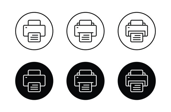 Printer vector icon. Printer symbol icon
