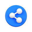 © PixelCrafted - 3d blue circle with white share icon isolated on transparent background