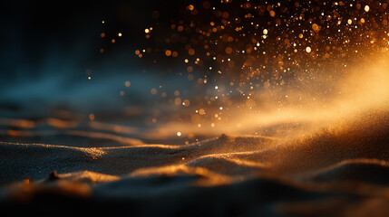Wall Mural - dancing light: abstract display of light particles dancing in a mystical haze, evoking a feeling of 