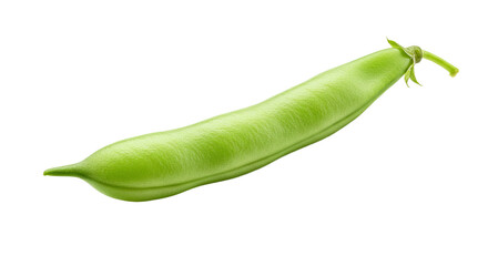 Poster - Fresh green bean pod a vibrant close up against a stark black backdrop