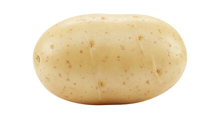 Poster - Fresh whole potato with a smooth skin and small eyes on a black background