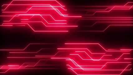 Wall Mural - abstract technology background with neon blue lines seamless looping.lines abstract futuristic technology background. Seamless loop animation black background