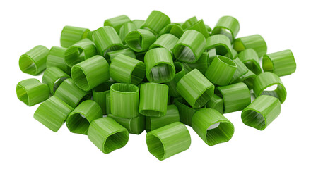 Poster - Freshly sliced green onions create a vibrant culinary ingredient heap