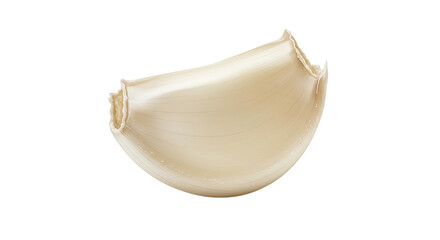 Poster - Single garlic clove close up with detailed texture and natural light