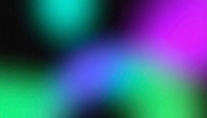Poster - Purple Green Black Abstract blurred grainy gradient background texture. Digital grain 
