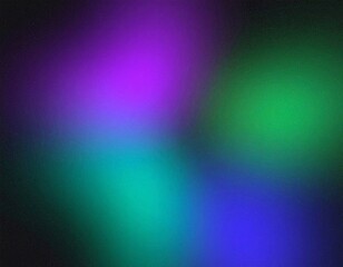 Poster - Purple Green Black Abstract blurred grainy gradient background texture. Digital grain 