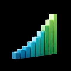 Poster - Colorful Bar Graph Displaying Positive Growth and Progress in Data Visualization for Business Analytics